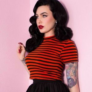Vixen by Micheline Pitt Orange striped bad girl S